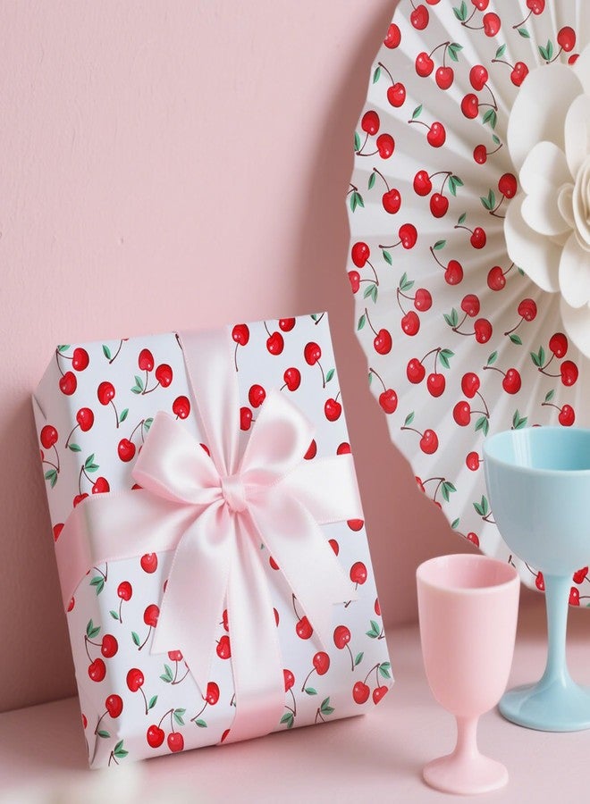 Ethanberg 60 Sheets Gift Wrapping Tissue Paper Bulk, Cherry Fruit Print Tissue Paper for Gift Bags, Decorative Art Papers for DIY Crafts Wedding Birthday Baby Showers Holiday Party Decor, 20x14 Inches - Image 4